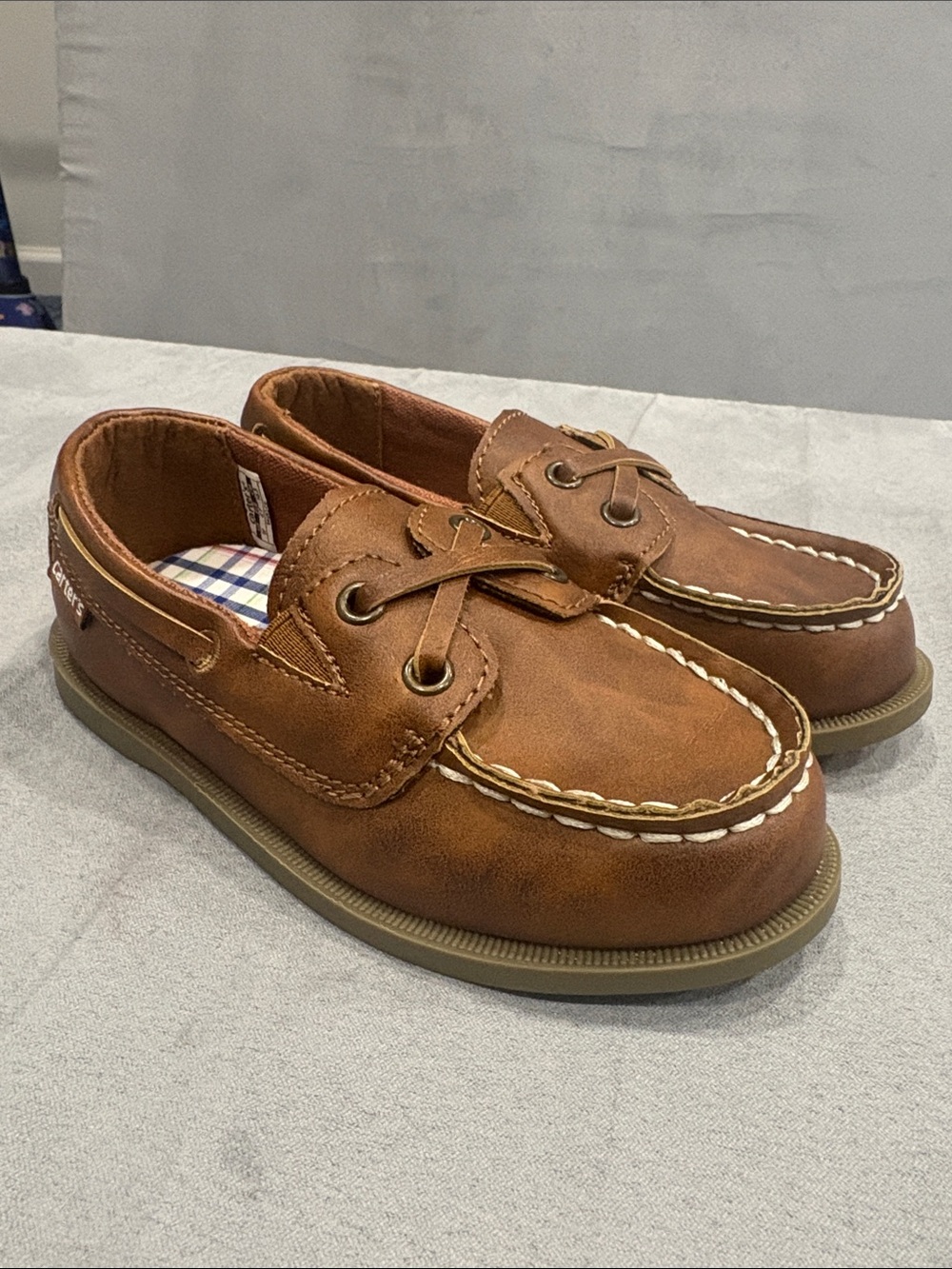 Carters Kids Brown Boat Shoes size 10